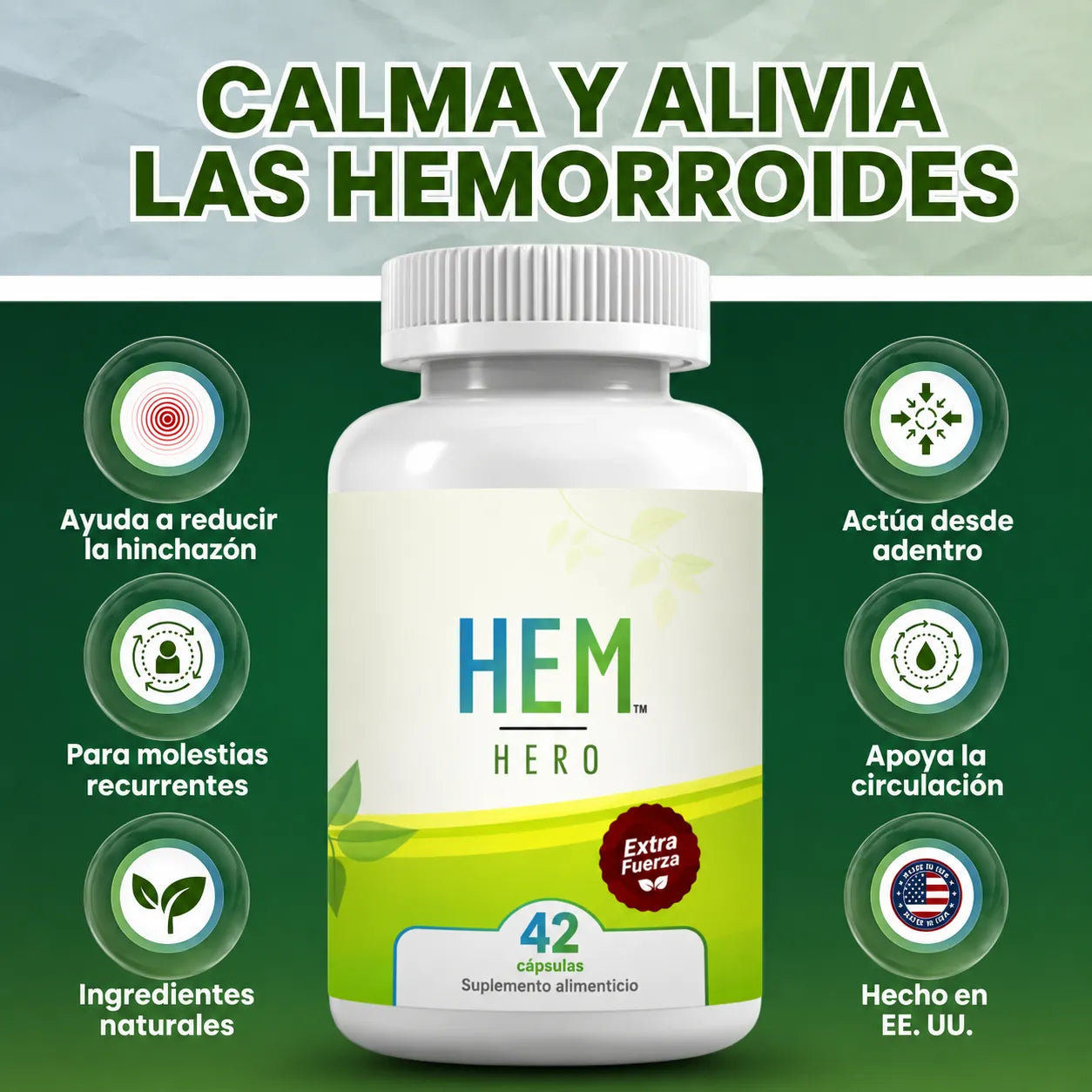 ⭐ HEM HERO™ | Ayuda a Reducir las Molestias de Forma Natural