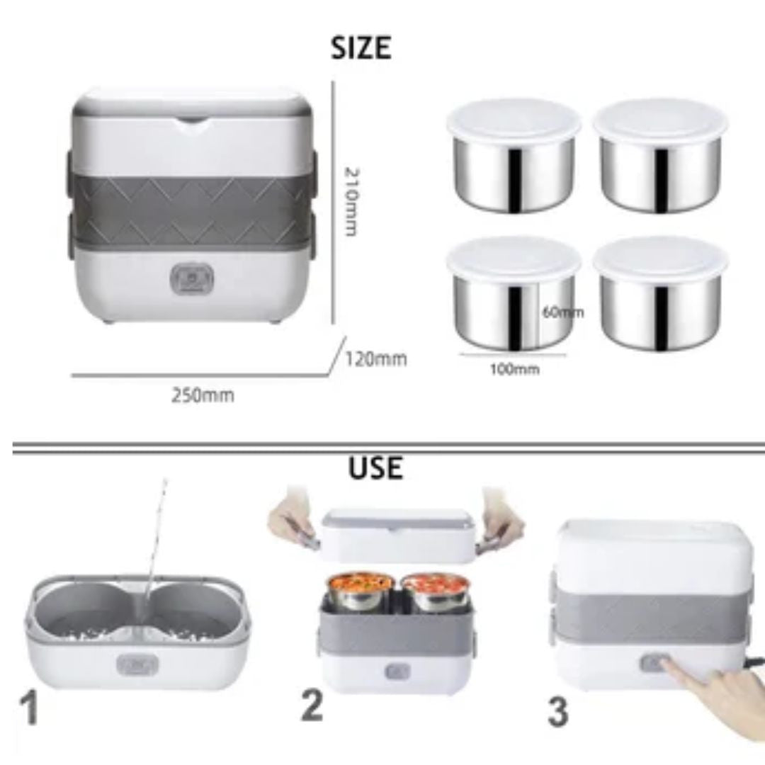 Lonchera eléctrica 4 puestos Multiusos 30%OFF SOLO HOY