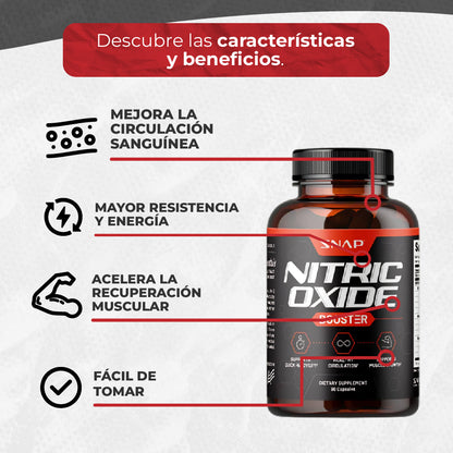 ¡Compra 1, lleva 2! Aumenta el flujo sanguíneo, reduce la fatiga con NITRIC OXIDE 40% OFF