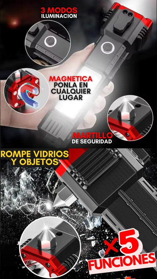 Linterna LED Grande Recargable de Alta Potencia – Descuento por Tiempo Limitado 50% OFF