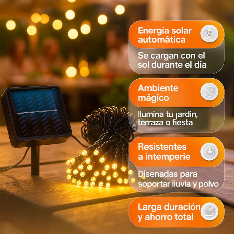 Black Friday: Ilumina tu Navidad sin pagar luz — Luces Solares 100 Bombillos