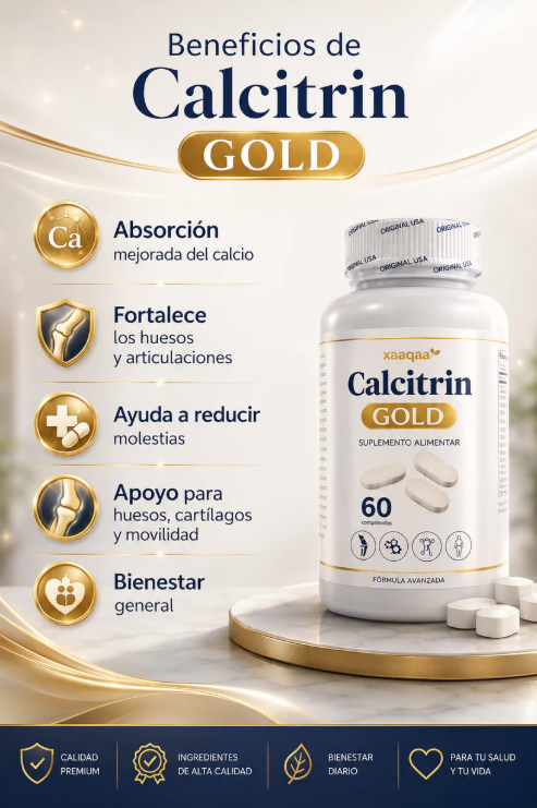 Calcitrin Gold™ — Suplemento Concentrado para el Bienestar Óseo y Corporal