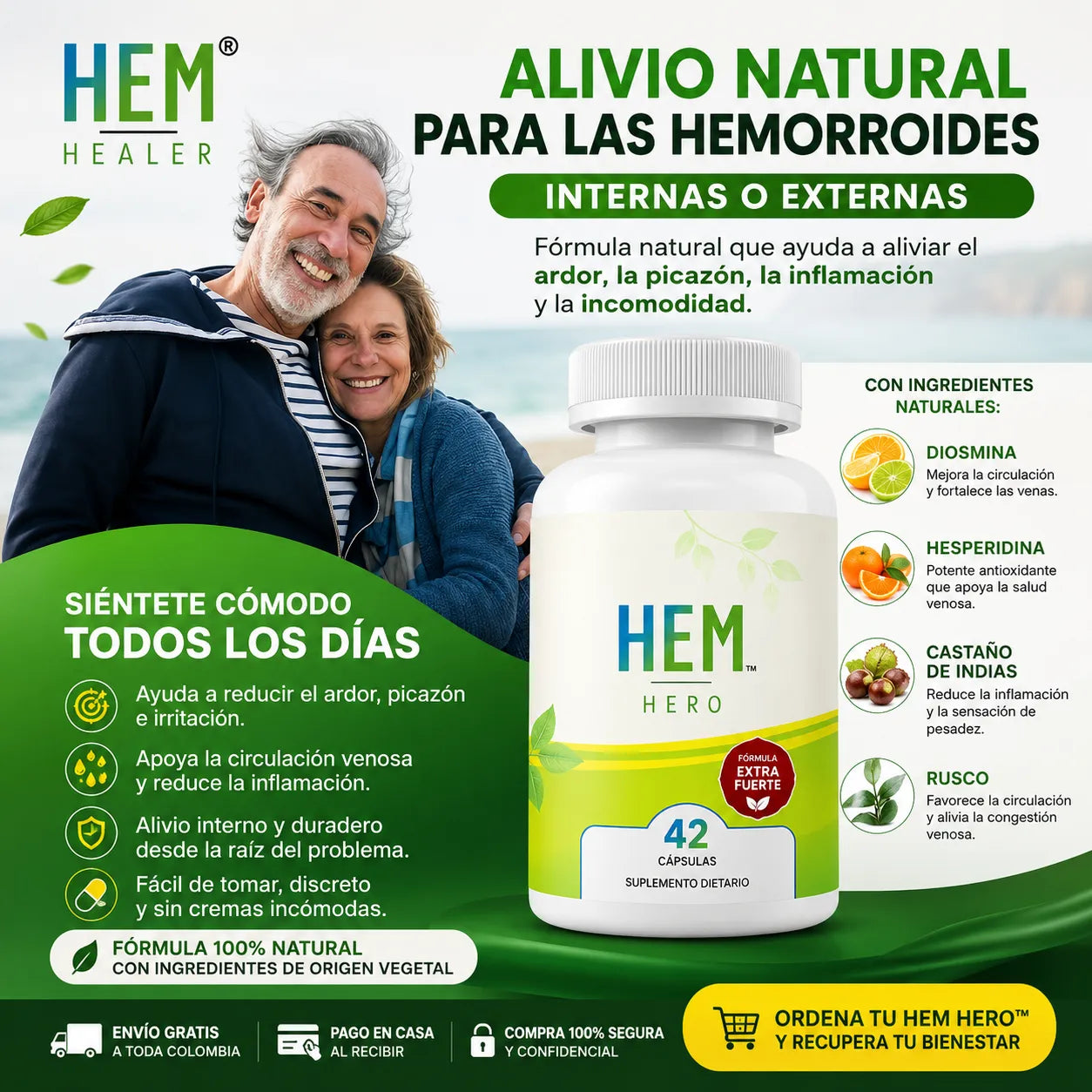 ⭐ HEM HERO™ | Ayuda a Reducir las Molestias de Forma Natural