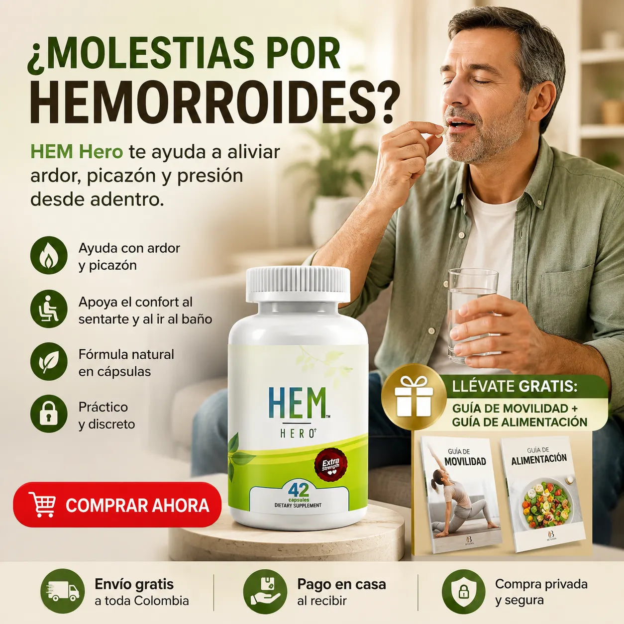 ⭐ HEM HERO™ | Ayuda a Reducir las Molestias de Forma Natural