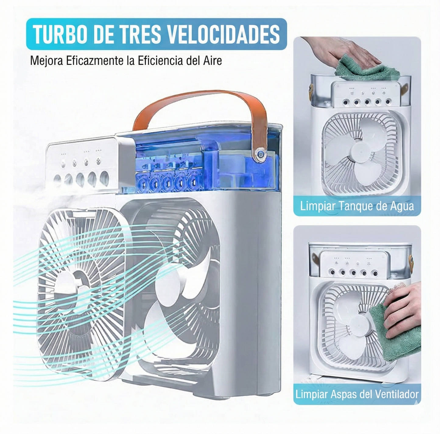 Mini Aire Acondicionado Portátil 3 en 1 - PolarFreeze Max™ (Edición 5 Sprays)