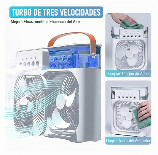 Mini Aire Acondicionado Portátil 3 en 1 - PolarFreeze Max™ (Edición 5 Sprays)