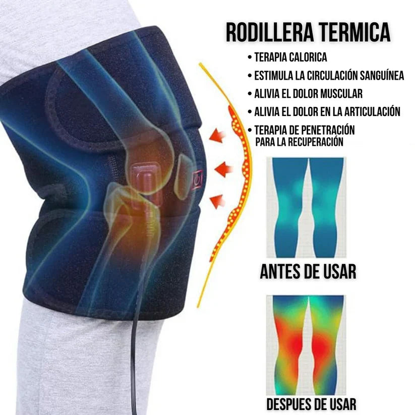 Rodillera con Terapia de Calor - Alivio Rápido y Eficaz SOLO HOY