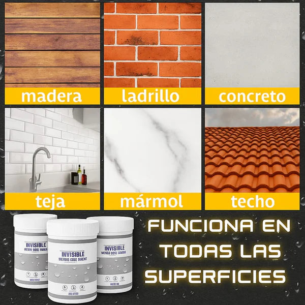 Sellador Impermeabilizante Invisible de Alta Duración 500 ML X3