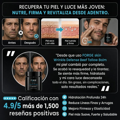 Bálsamo Antiarrugas de Sebo de Res Forge Skin para Hombre 50 ml