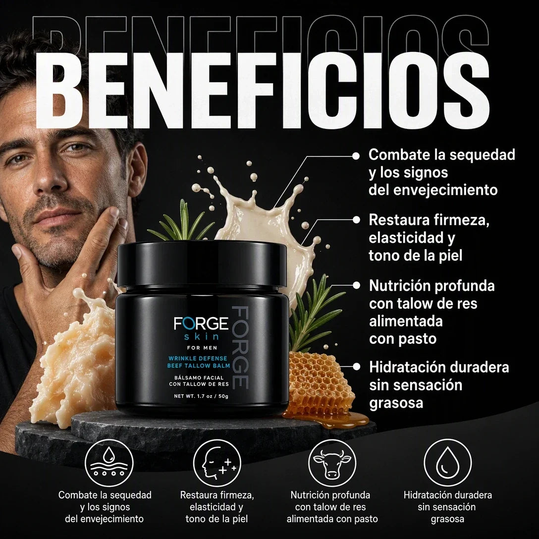 Bálsamo Antiarrugas de Sebo de Res Forge Skin para Hombre 50 ml