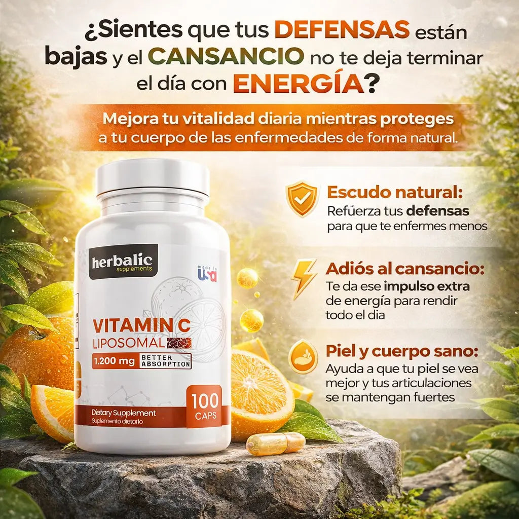 Vitamina C Liposomal 2.100mg  – Fórmula Suave y Alta Absorción (50% OFF)