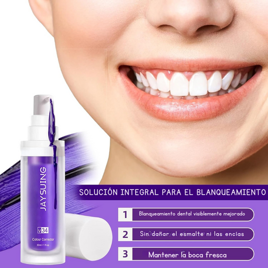 SONRISA PERFECTA AL INSTANTE: COMPRE 1 Y LLEVE 2 con 40% OFF en el Blanqueador Dental Morada V34 ✨